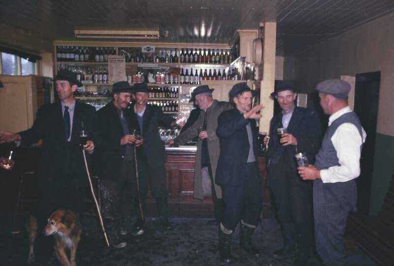 [Group of men drinking in Patrick Sullivan's Bar]