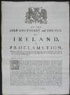 By the Lord Lieutenant and Council of Ireland, a proclamation, offering a reward for discovering apprehending and convicting the persons, concerned in insulting John Morton, Esq; High Sheriff of the Queen's-County, in the execution of the Office...