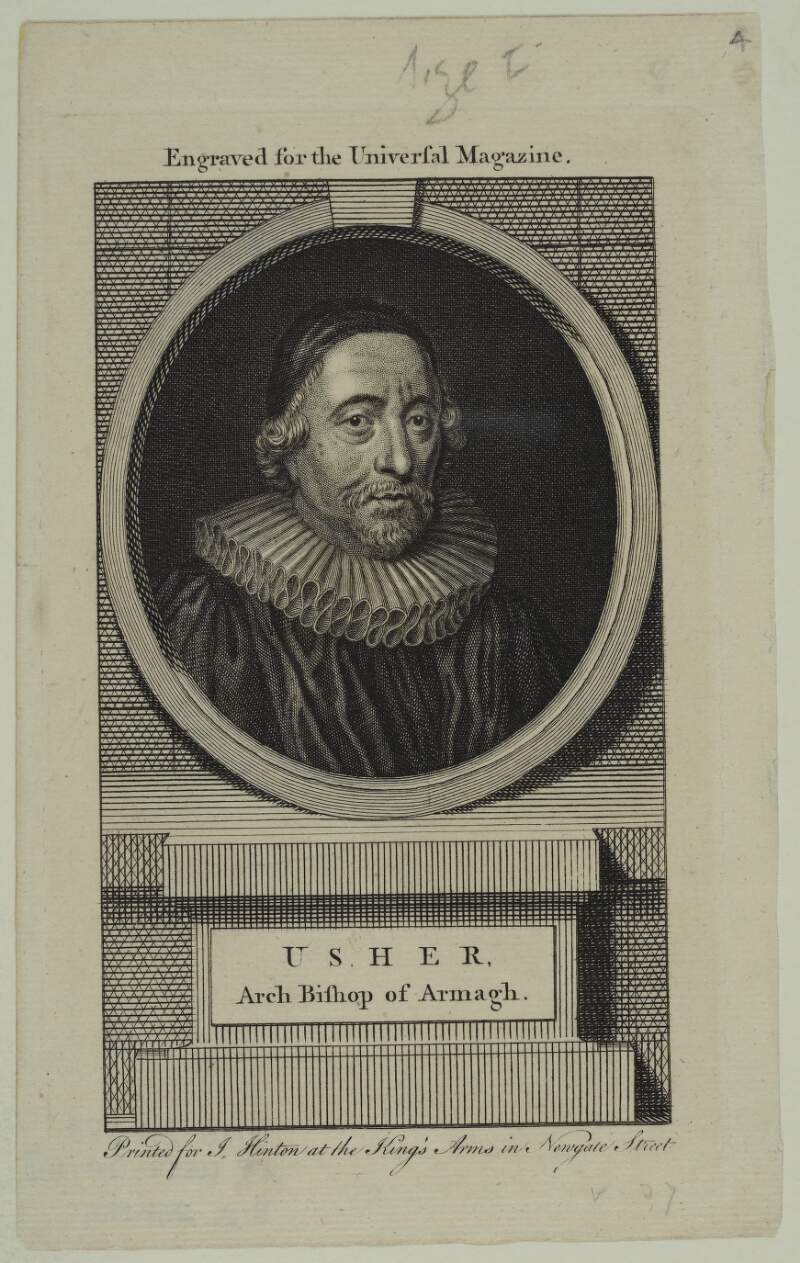 Usher [James Ussher] Archbishop of Armagh.