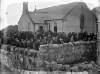 [Mourners gathered outside church prior to the funerals, following Arranmore boating tragedy]