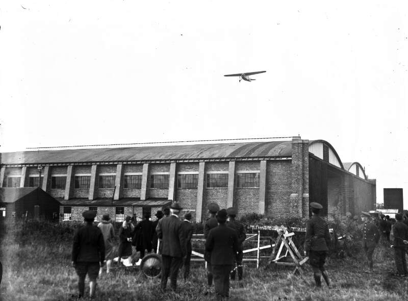 [Fokker monoplane, the "Princess Xenia" at Baldonnel. Plane in flight.]