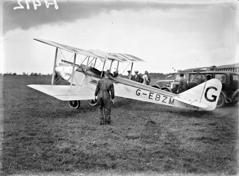 [Airplane at Baldonnell. Avro Avian G-EBZM].