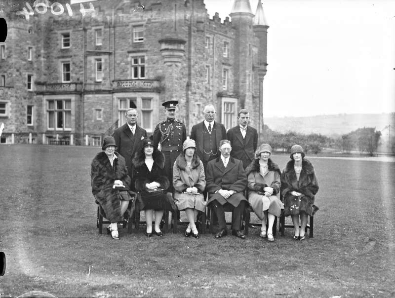 [Princess Mary with Viscount Lascelles and group at Belfast Castle]