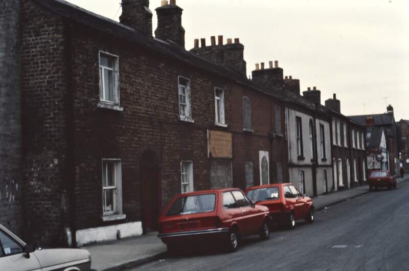 [Terraced houses and public house on Percy Place, Dublin]