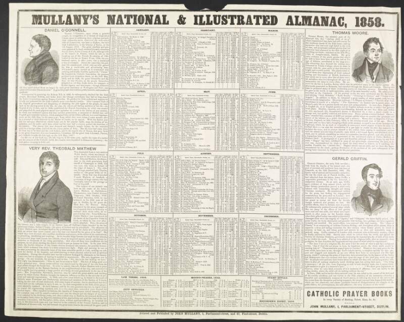 Mullany's national & illustrated almanac, 1858.