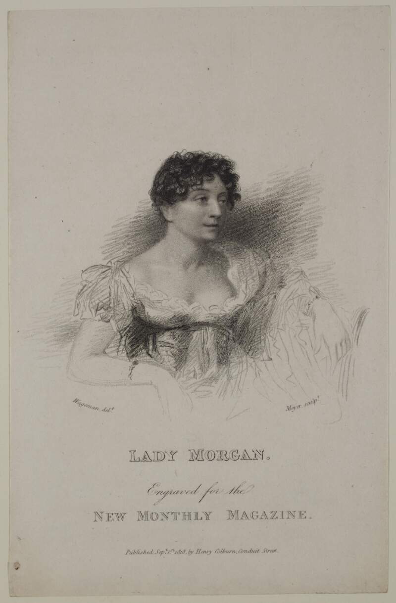 Lady Morgan. Engraved for the New Monthly Magazine. /
