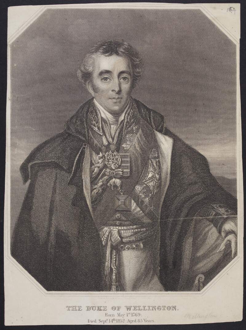The Duke of Wellington, Born May 1st 1769, Died September 14th 1852. Aged 83 years.
