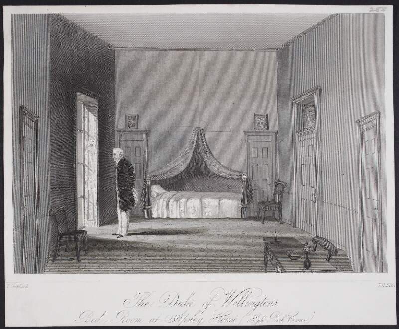 The Duke of Wellington. Bed and Room at Apsley House (Hyde Park Corner).