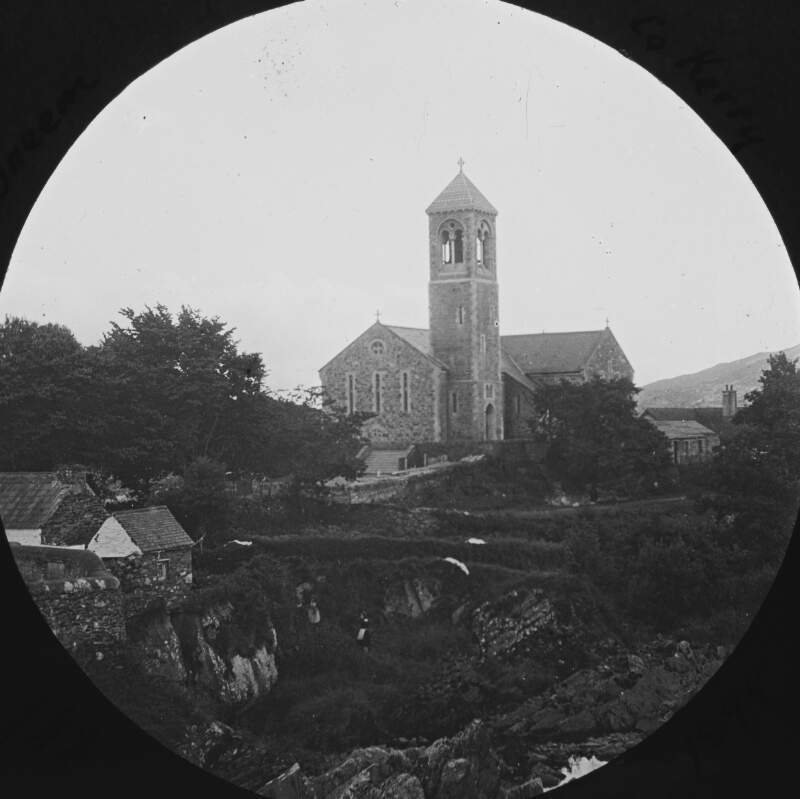 [View of Sneem, Co. Kerry : featuring the town's Catholic church ]