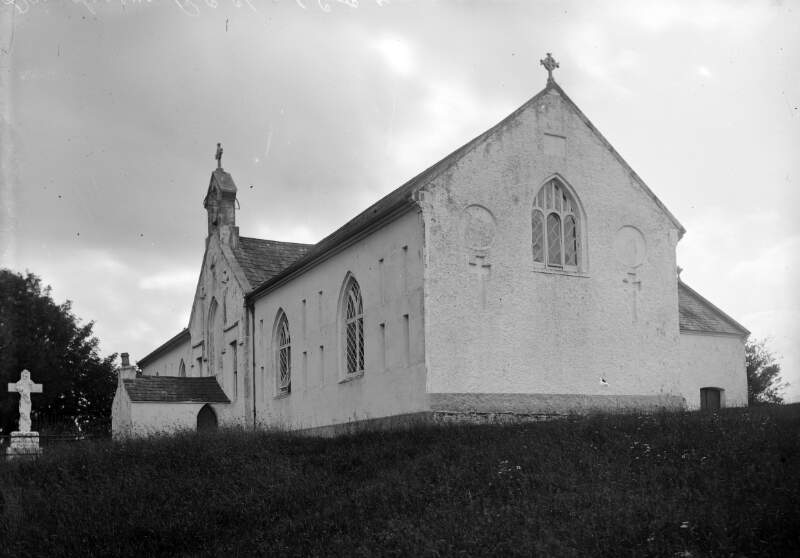 [Exterior view of a chapel building and surrounding grounds]
