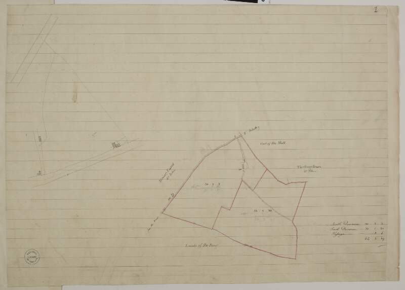 [Map of Lands in the townland of Matt, Barony of Balrothery East. Co. Dublin.]