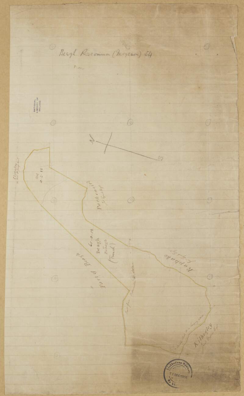 A map of Beagh in the barony of Moycarn and County of Roscommon.
