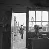 Dick Kenny approaching signal box, Leixlip, Co. Kildare.