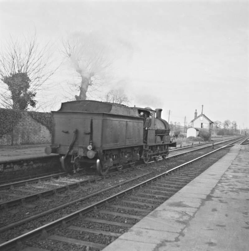 Locomotive 132 passing, Newbridge, Co. Kildare.