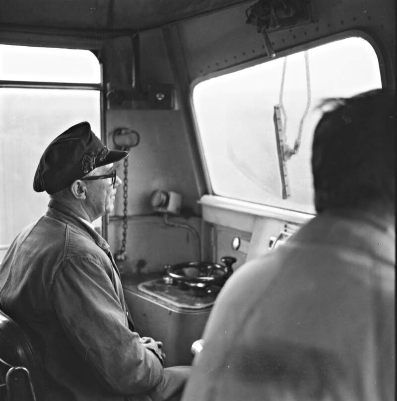Driver, Dick Donoghue on 6.30 train, Charleville, Co. Cork.