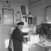 John Rusk in signal cabin, Templemore, Co. Tipperary.