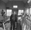 Martin Haughey inside signal cabin, Kildare, Co. Kildare.