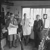 Dave Heavey & 2 friends in signal cabin, Kilcock, Co. Kildare.