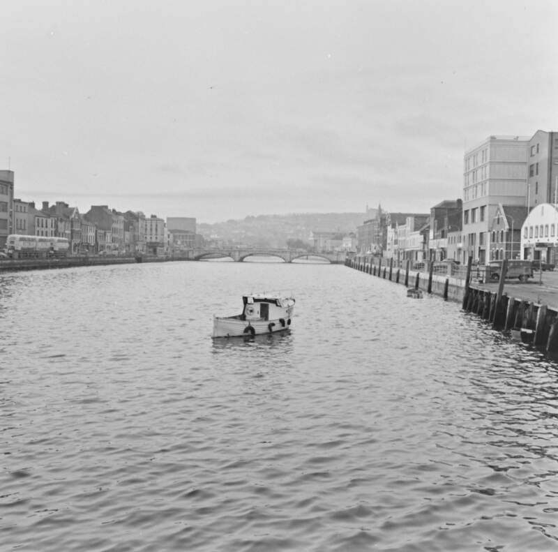 Small boat on the river, Cork City, Co. Cork.