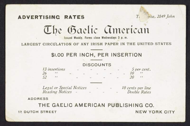 II.iii.8. Copy letter from Kathleen Clarke to the editor of the 'Gaelic American',