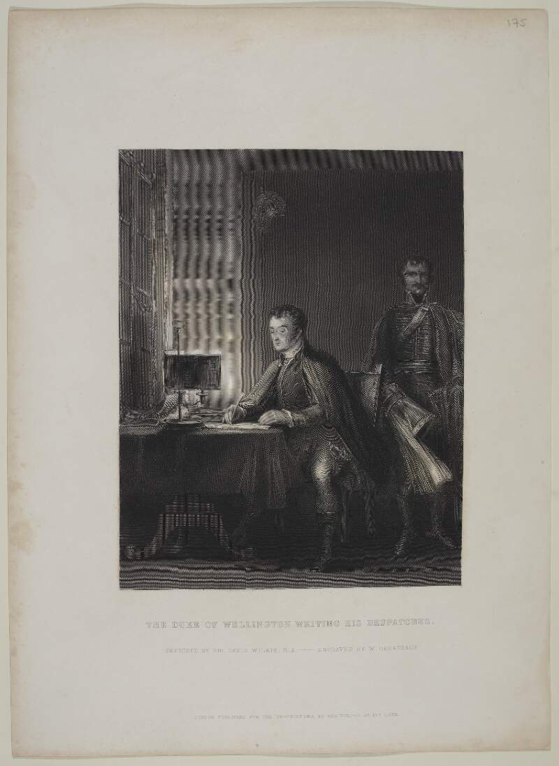 The Duke of Wellington writing his despatches