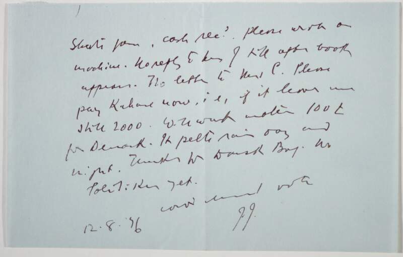 Letter : from James Joyce to Paul Léon,
