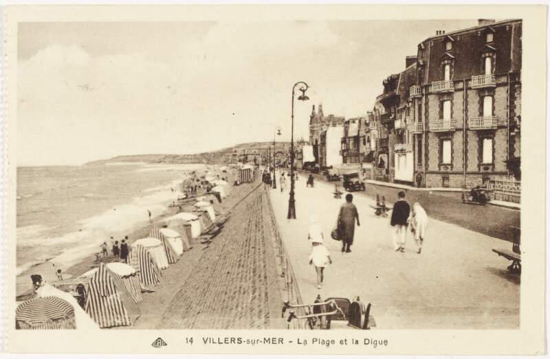 Postcard : from James Joyce, [postmark Deauville] to Paul Léon,