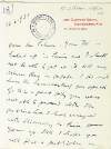 Letter : from James Joyce, 28B Campden Grove, Kensington, W.8 to Geoffrey M. Palmer,
