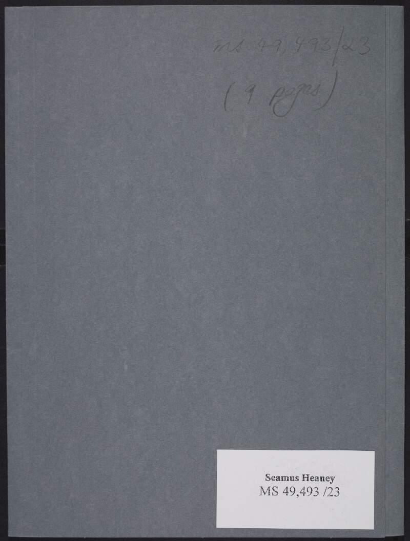I.iv.13. Annotated typescript drafts of poems for inclusion in 'Winter Seeds',