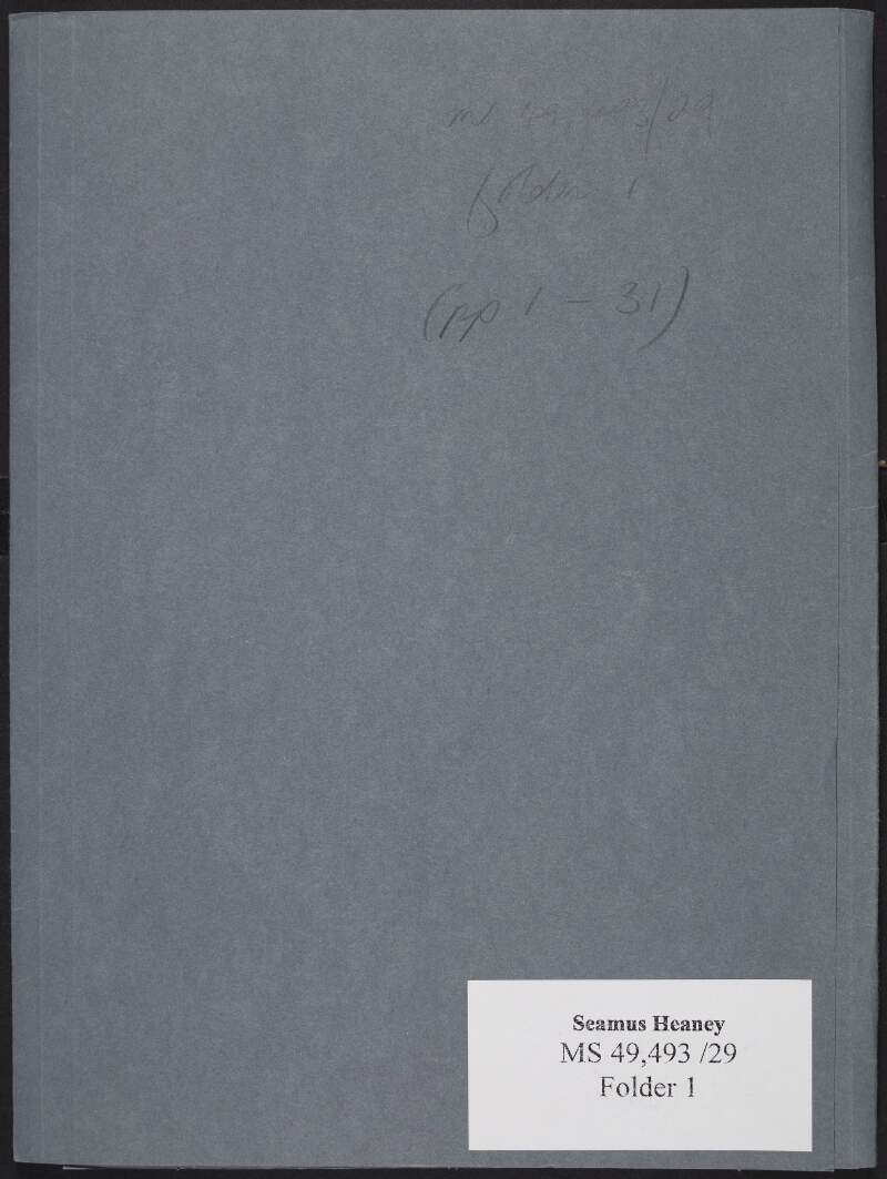 I.iv.19. Annotated typescript draft of poems for inclusion in 'Wintering',