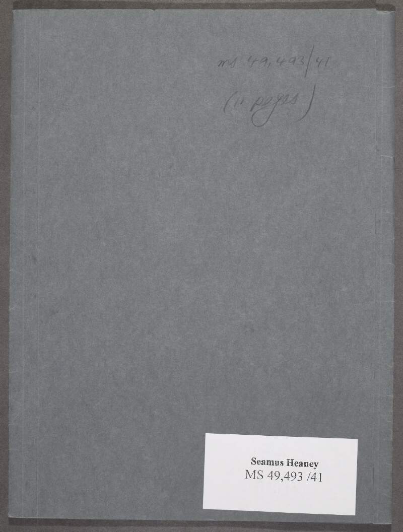 I.vi.10. Manuscript and typescript drafts of poems revised and collected in 'North',