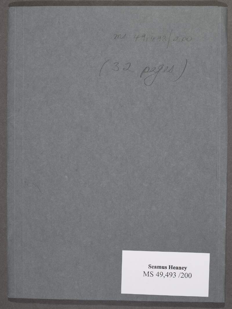 II.iv.18. Manuscript draft of a lecture on the poetry of Elizabeth Bishop,