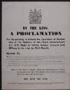 By the King. A proclamation for suspending in Ireland the Operation of Section One of the Defence of the Realm (Amendment) Act, 1915 (Right of British Subject charged with Offence to be tried by Civil Court)....