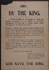 By the King : a proclamation for suspending in Ireland the operation of Section I of the Defence of the Realm (Amendment) Act, 1915 (right of British subject charged with offence to be tried by Civil Court)...[date] 26th April 1916 /