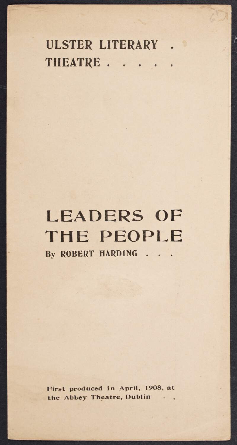 Leaders of the people /