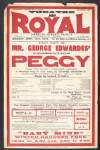 First visit of George Edwards production Peggy : from the Gaiety Theatre, London a musical play in two acts by George Grossmith : founded on Xanroff and Guerin's l'Amorcage : lyrics by C.H. Bovill music by Leslie Stuart /