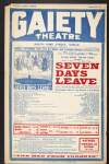 Walter Howard presents return visit of his play Seven Days Leave...the longest run of any drama in the world /