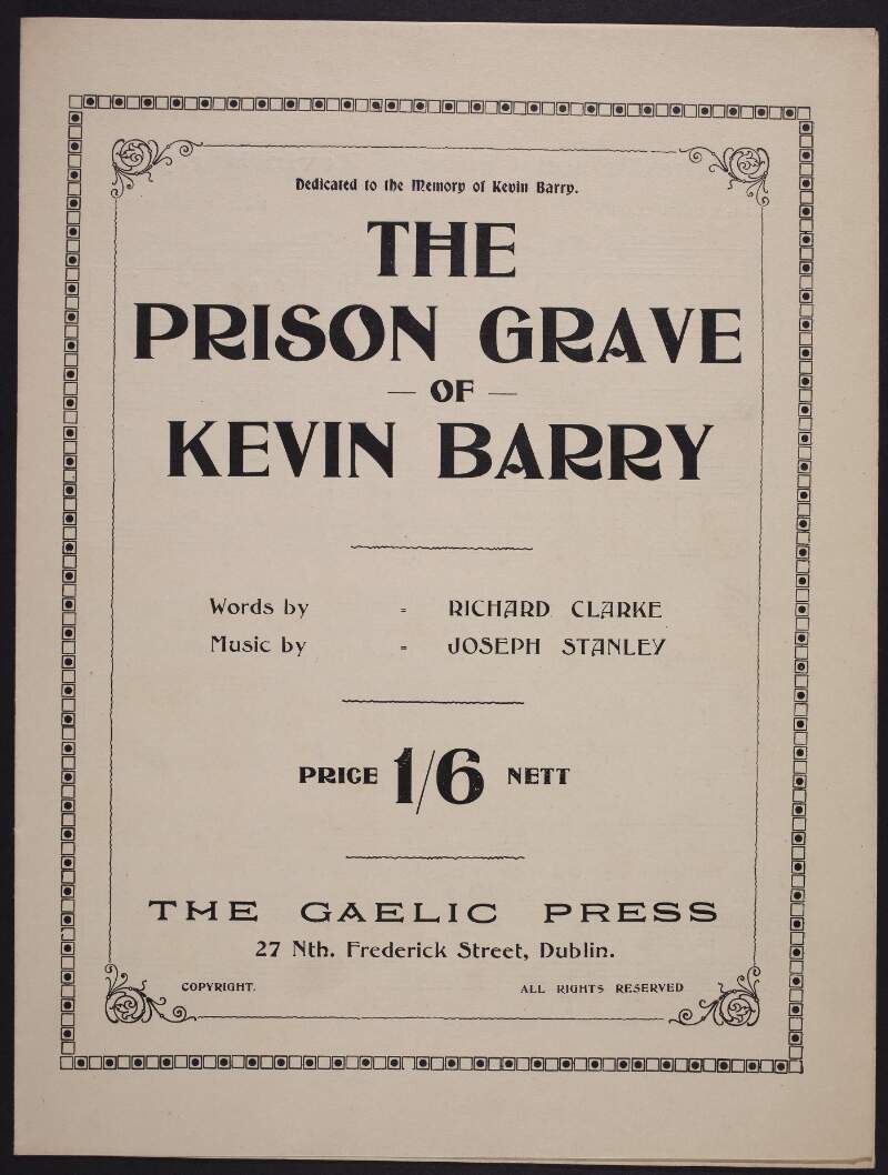 The prison grave of Kevin Barry
