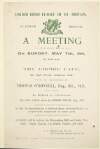 A meeting ... will be held : on Sunday May 7th, 1911 /