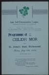 Programme of ceilidh mor : at St. John's Hall, Richmond [London]: Friday July 15th 1921 /