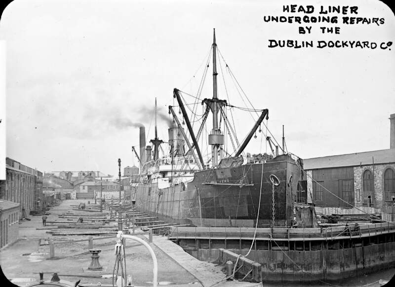 Head Liner 95 undergoing repairs at Dublin Dockyard Co.