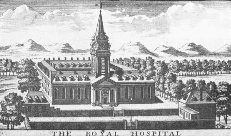 Etching: Royal Hospital Killmainham.