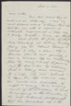 Letter from Tom Clarke to Kathleen Clarke, written during her stay in Limerick,