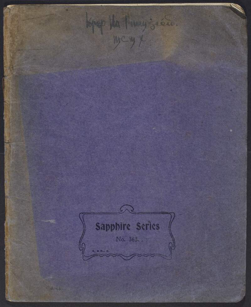 Notebook containing drafts of poems by Joseph Mary Plunkett,