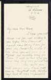 Letter to Margaret Pearse from Seosamh Ua Buachalla, past pupil at St. Enda's School, sympathising on the death of her sons Patrick and William Pearse and explaining why he wasn't involved in the Easter Rising,