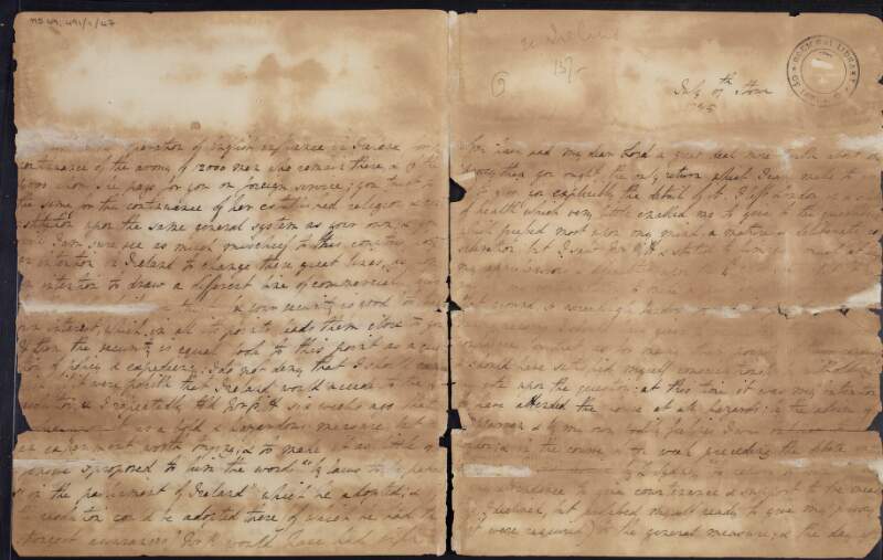 Letter from George Nugent Temple Grenville, Marquess of Buckingham to an unidentified recipient,
