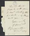 Letter from Sir Francis Burdett to Sir Martin Archer Shee arranging meeting,