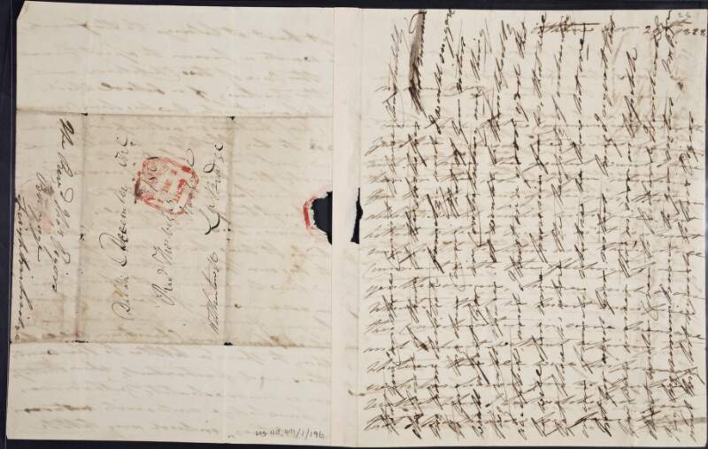 Letter from E. Chambers to Rev. Thomas Vigors, concerning religious matters,