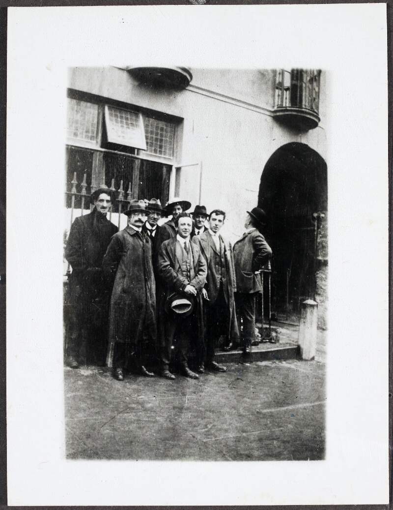 [Arthur Griffith and associates in Kilkenny during the 1917 by-election campaign],