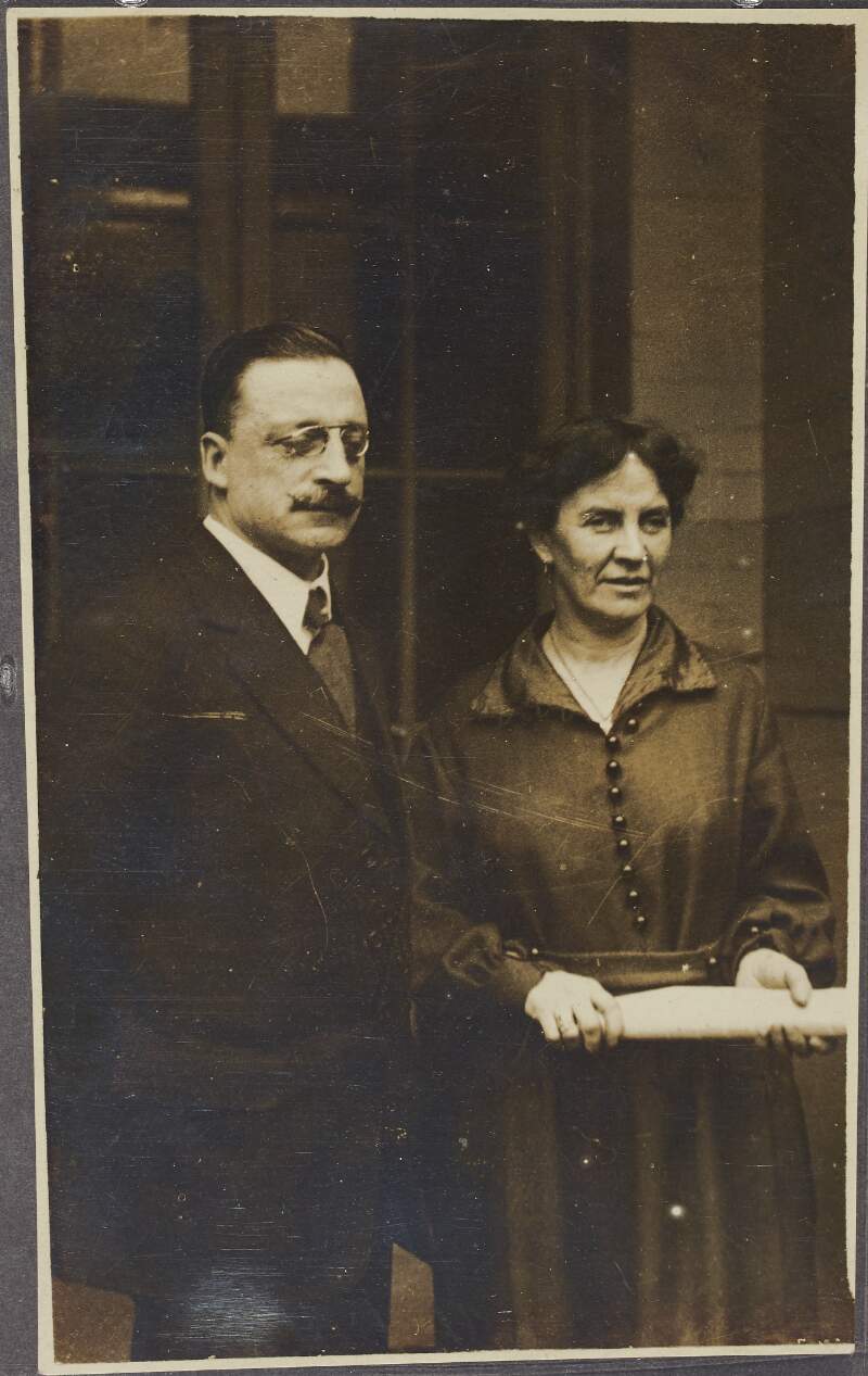 [Arthur Griffith, with his wife Maud Griffith],
